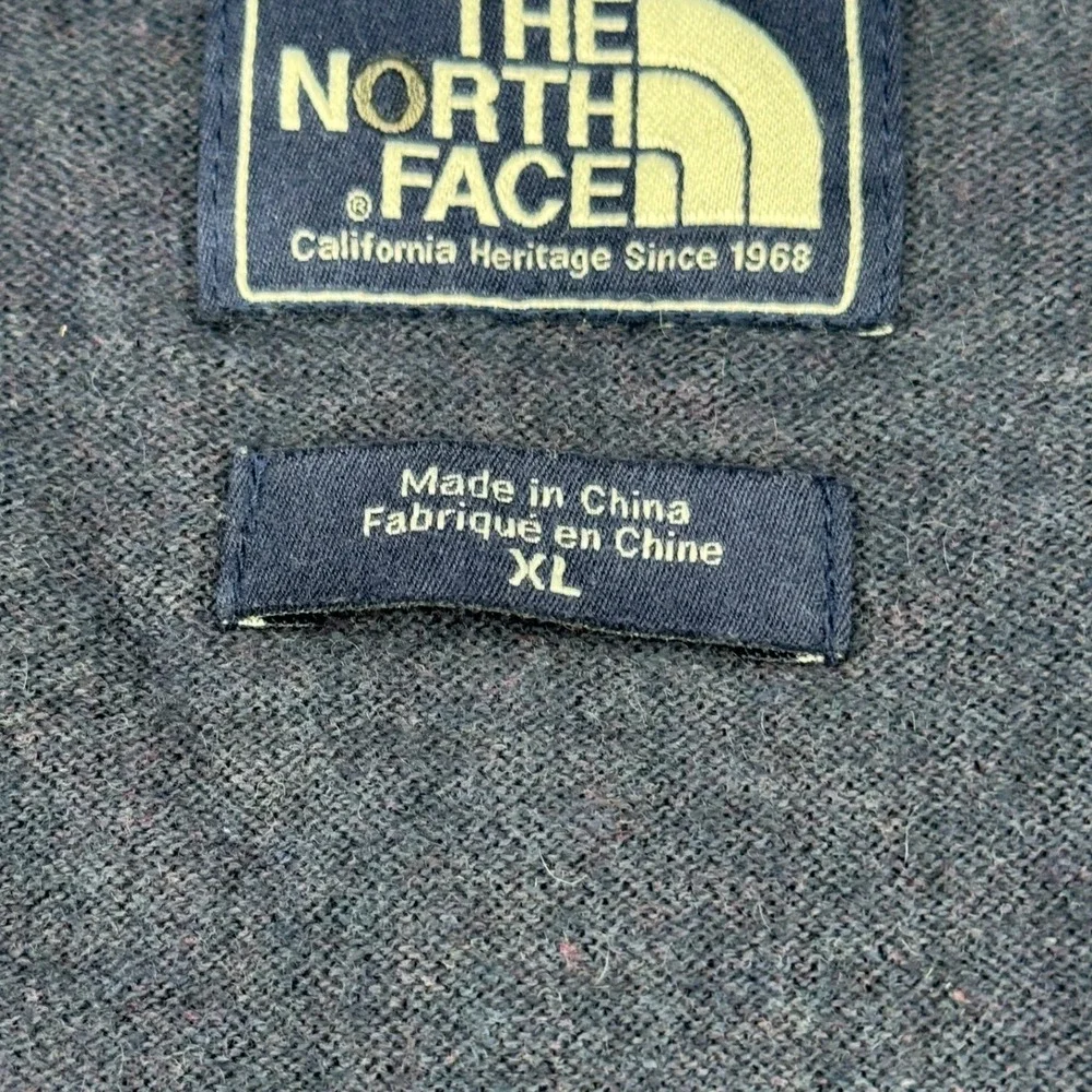 The North Face Mens Quarter Zip Pullover Sweater XL Blue Outdoor Casual‎ Wool